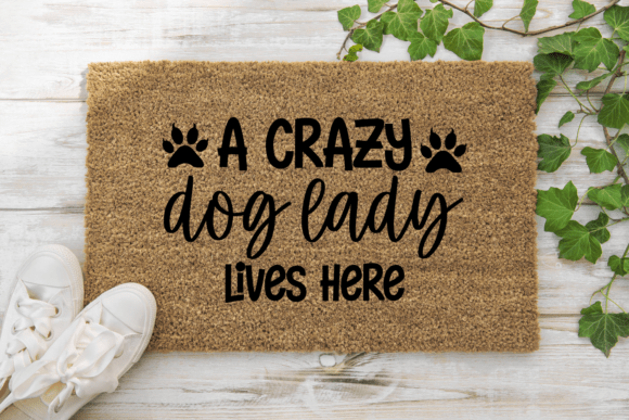 A Crazy Dog Lady Lives Here SVG