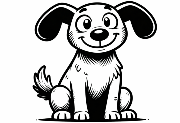 Cute Cartoon Dog Black and White SVG: A Designer's Hands-On Review