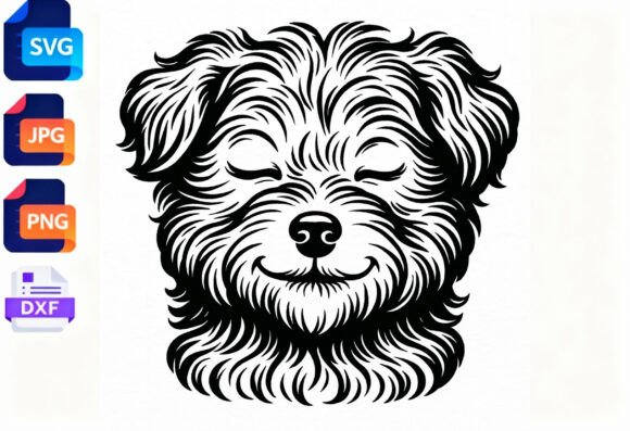 Cute Dog Face Line Art SVG: A Designer's Review