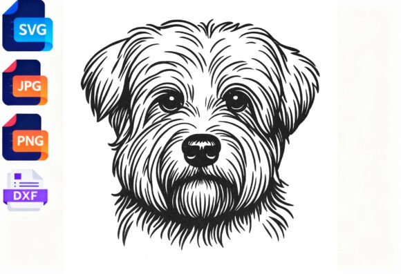 Dog Face Line Art SVG Review