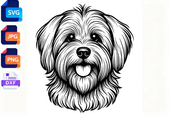 Fluffy Dog Head Line Art SVG: A Hands-On Review for Embroiderers