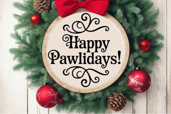 Happy Pawlidays SVG Retro Christmas Dog Review
