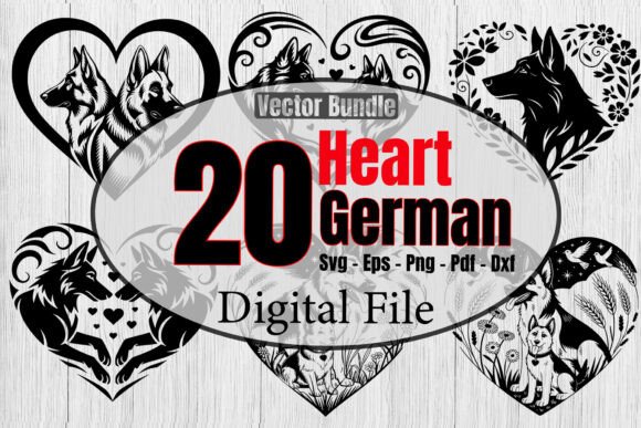 Heart with German Shepherd SVG: Embroidery Design Review