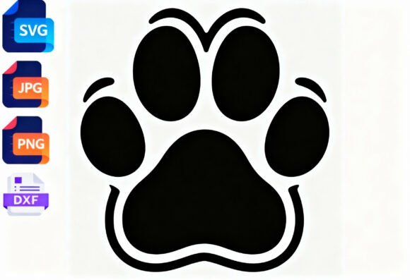 Paw Print SVG Cut File Dog Cat Pet