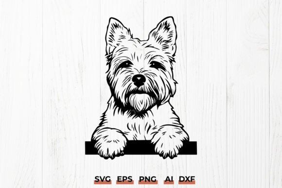 Westie Peeking SVG West Highland Dog